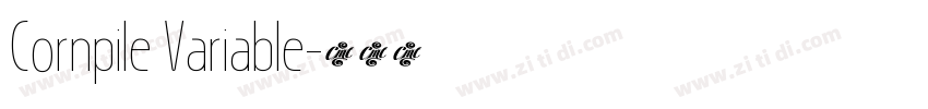 Cornpile Variable字体转换